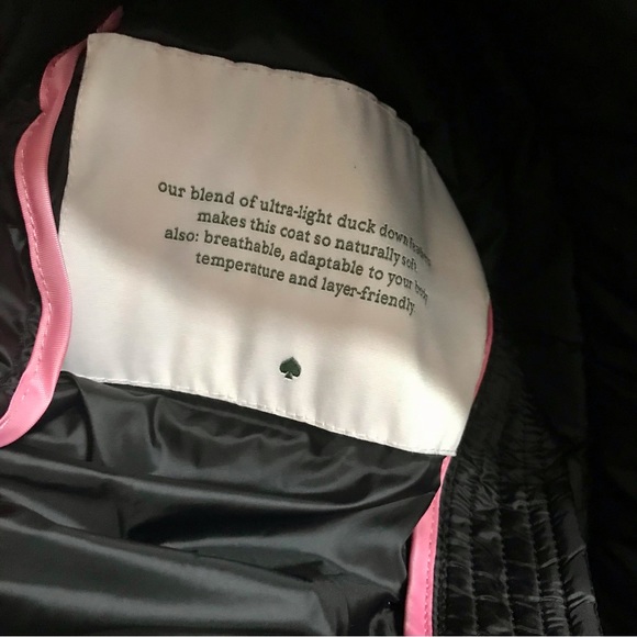 SOLD❣️❣️Kate Spade Black Puffer Hooded Jacket includes package quilted bag - Picture 12 of 16